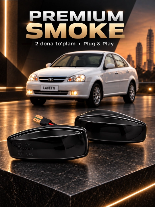 Qanotga LED burilish chirog‘i, yuguruvchi effekt, Cobalt, Lacetti, Tracker 2, Onix и Monza