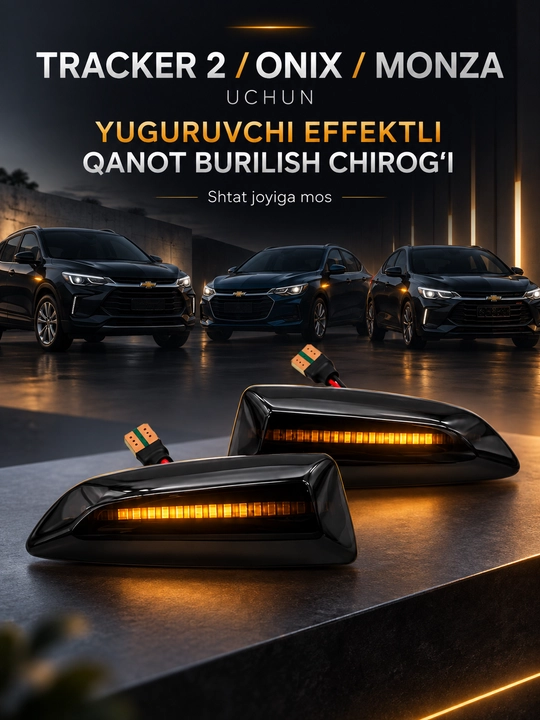 LED-поворотники на крыло с бегущим эффектом, Cobalt, Lacetti, Tracker 2, Onix и Monza - 