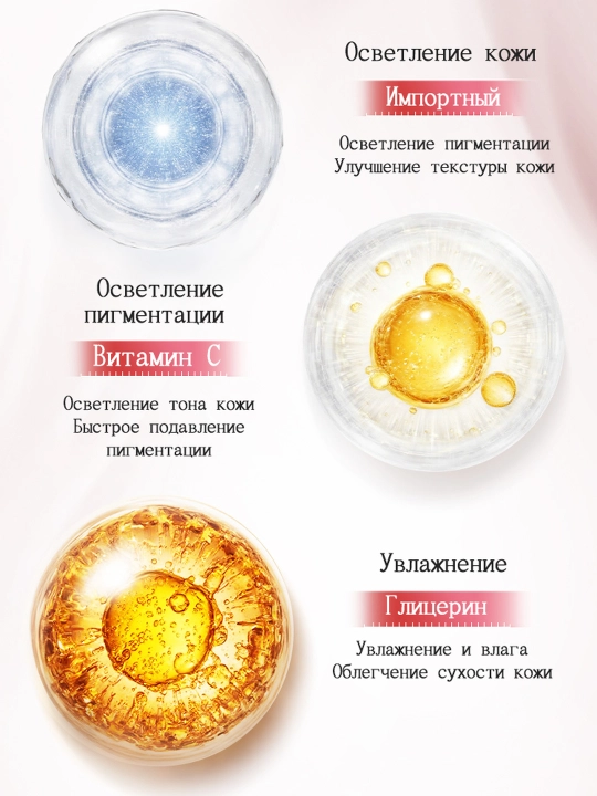 Осветляющий крем для лица от пигментных пятен и веснушек, ниацинамид и витамин C, 15 г