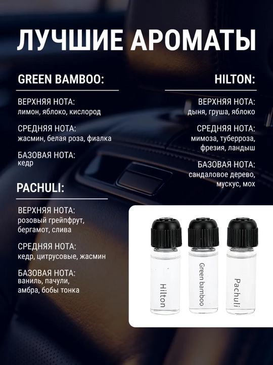 6 ta ifor suyuq hidlar flakonda Ultrasonic elektr diffuzor uchun avtomobilga