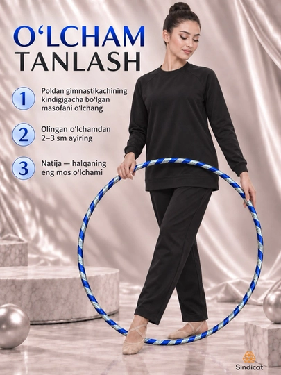 Rangli gimnastika halqasi - bolalar va kattalar uchun yengil, plastik, xula-xup