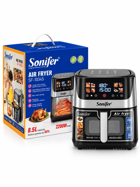 Аэрогриль Sonifer, Air Fryer фритюрница для дома с сенсорным управлением