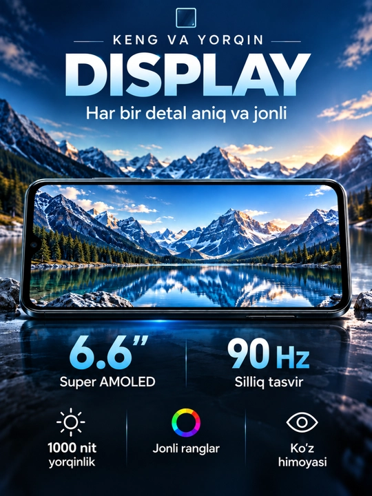 Смартфон Samsung Galaxy A18, 6.7" Super AMOLED 90Hz, 50 МП OIS камера, 5000 мАч