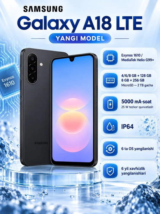 Smartfon Samsung Galaxy A18, 6.7" Super AMOLED 90Hz, 50 MP OIS kamera, 5000 mAh - 