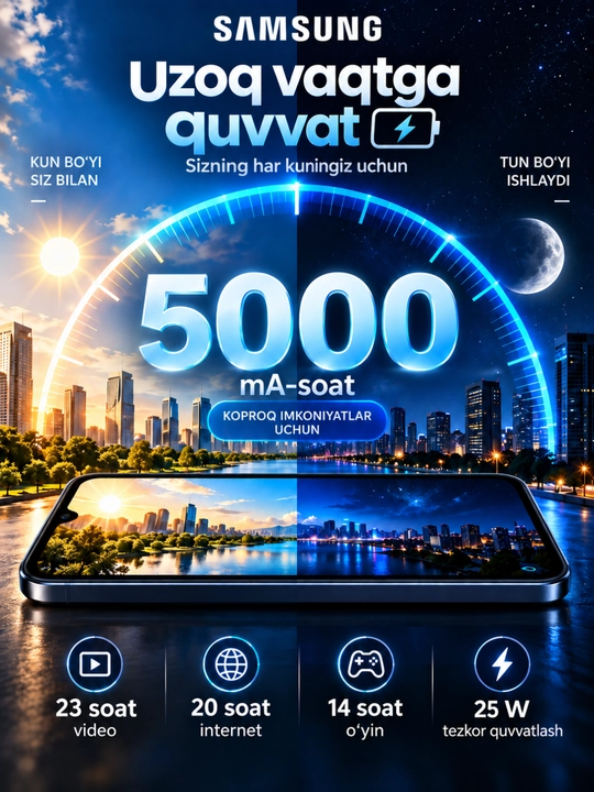 Смартфон Samsung Galaxy A18, 6.7" Super AMOLED 90Hz, 50 МП OIS камера, 5000 мАч