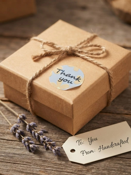 Наклейки для упаковки "Thank you", цветы и сердца, декоративные стикеры для подарков