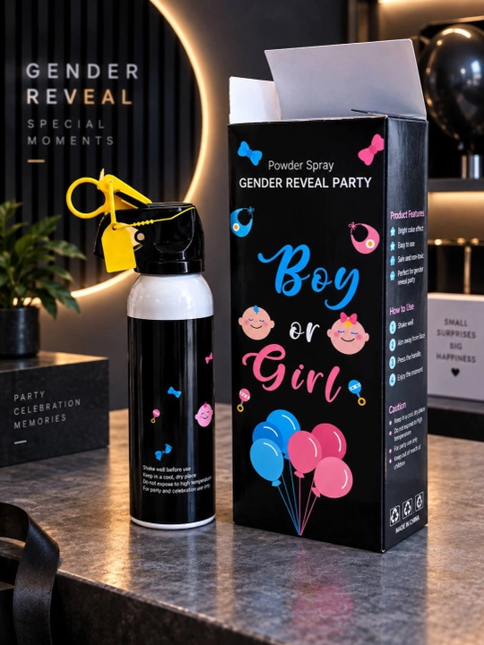 Gender Reveal Sprey Gender Party pushka pushti va ko'k  tutun,sprey Baby Shower Aksessuari