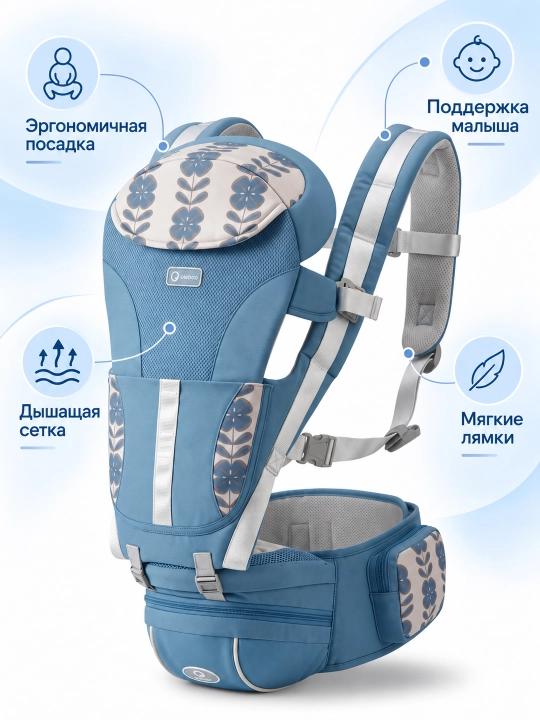 Эргономичный рюкзак-кенгуру для детей 0–4 лет