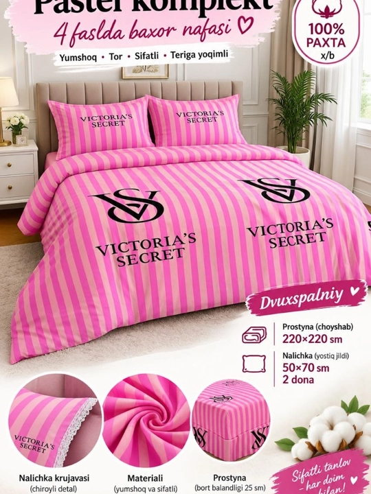 Ikki kishilik choyshab, xb pastel, yotoqxona uchun toplam, pastel kampilekt - 