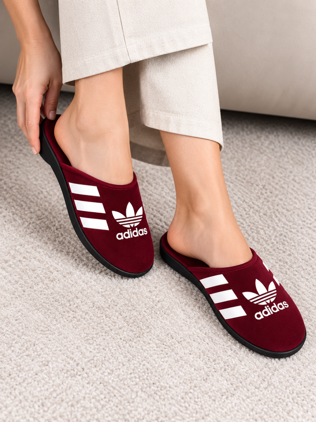 Ayollar poyabzali, myuli, kuz va bahor uchun adidas shippaklari, 36-40 o‘lchamlarda