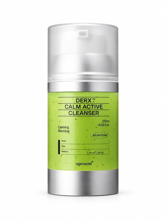Yuvish uchun kislorodli gel-ko‘pik OGANACELL DERX Calm Active Cleanser, 120 ml - 