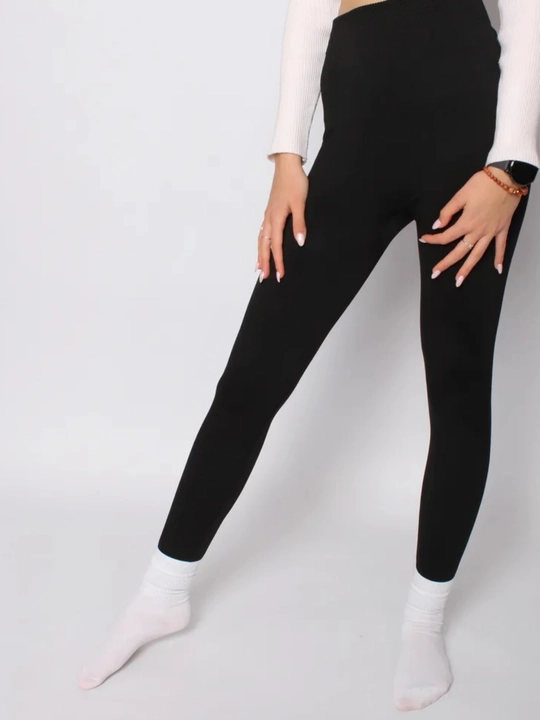 Qalin legginslar ayollar va qizlar uchun ichki mo‘ynali, baland belli qishki losina S-XL