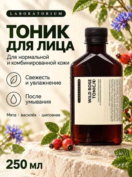 Тоник для лица Laboratorium, 250 мл: зелёный чай, лаванда или Wild Rose - 