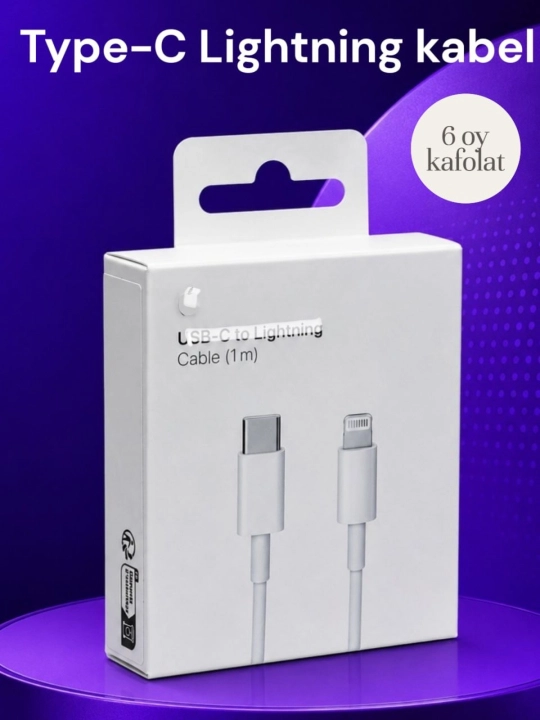 Iphone uchun lightning kabel Type-c/Lightning Ayfone X,11`,12,13,14,pro max uchun kabel - 