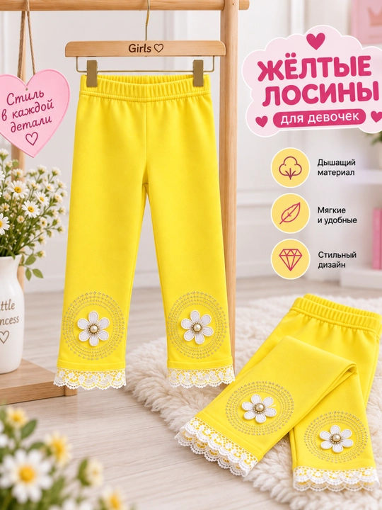 Qizlar uchun losinalar, materiali hb, o'lchami 1 yoshdan 3 yoshgacha, bahor va kuzgi - 