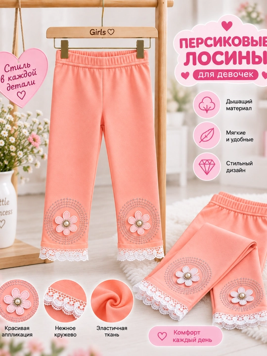 Qizlar uchun losinalar, materiali hb, o'lchami 1 yoshdan 3 yoshgacha, bahor va kuzgi - 