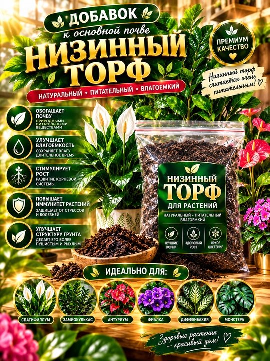 Низинный Торф Питательный - 