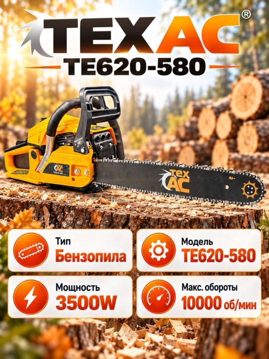 Benzinli motorli zanjirli arra ,ТЕХАС ТЕ620  benzapila - 
