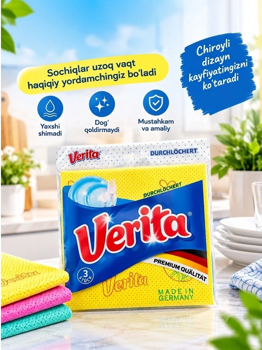 Viskozali universal salfetka-lattalar, Verita 3dona