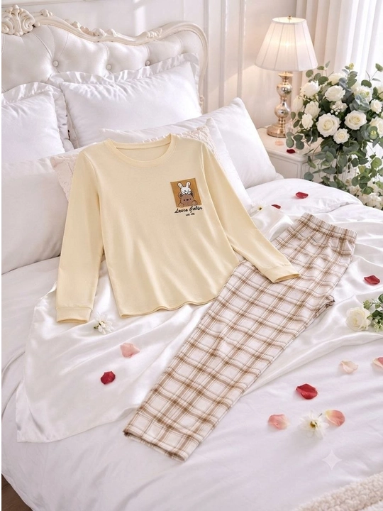 2/1 Ayollar pijamasi 2 talik pijama paxtali pijama futbolka shim uy kiyimi qulay pinyuar