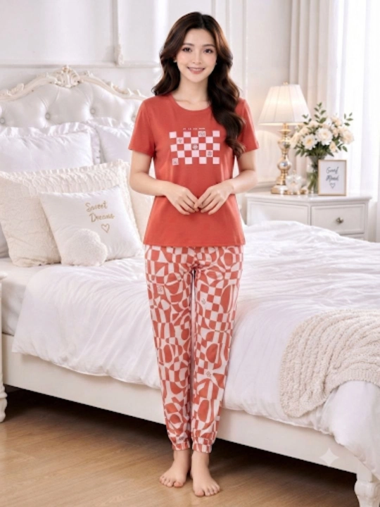 2/1 Ayollar pijamasi 2 talik pijama paxtali pijama futbolka shim uy kiyimi qulay pinyuar