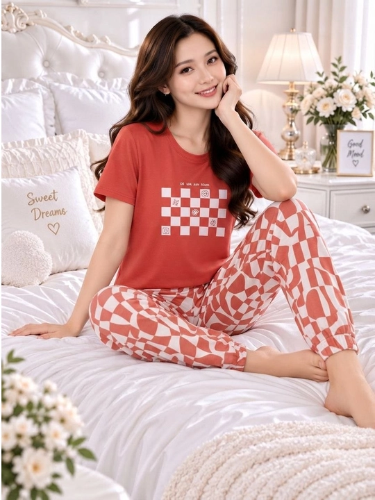 2/1 Ayollar pijamasi 2 talik pijama paxtali pijama futbolka shim uy kiyimi qulay pinyuar