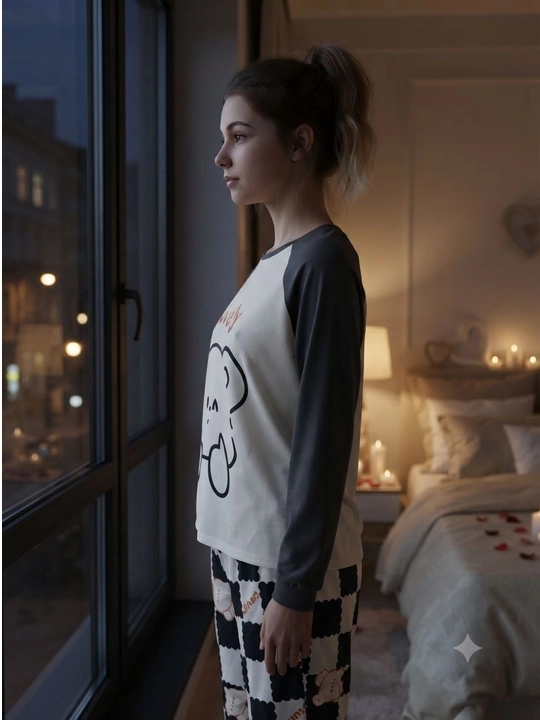2/1 Ayollar pijamasi 2 talik pijama paxtali pijama futbolka shim uy kiyimi qulay pinyuar
