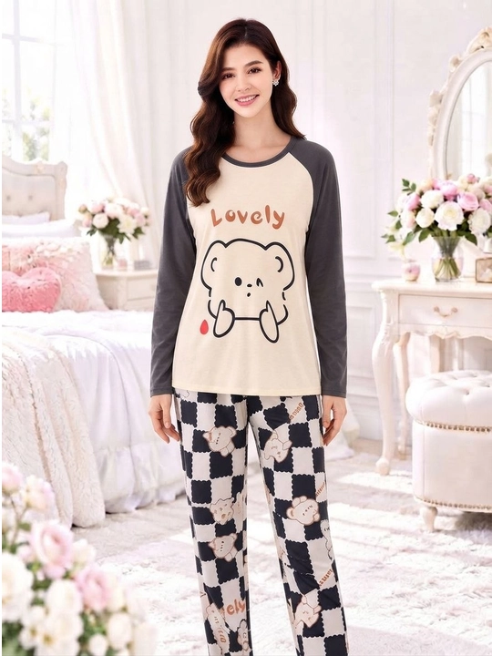 2/1 Ayollar pijamasi 2 talik pijama paxtali pijama futbolka shim uy kiyimi qulay pinyuar