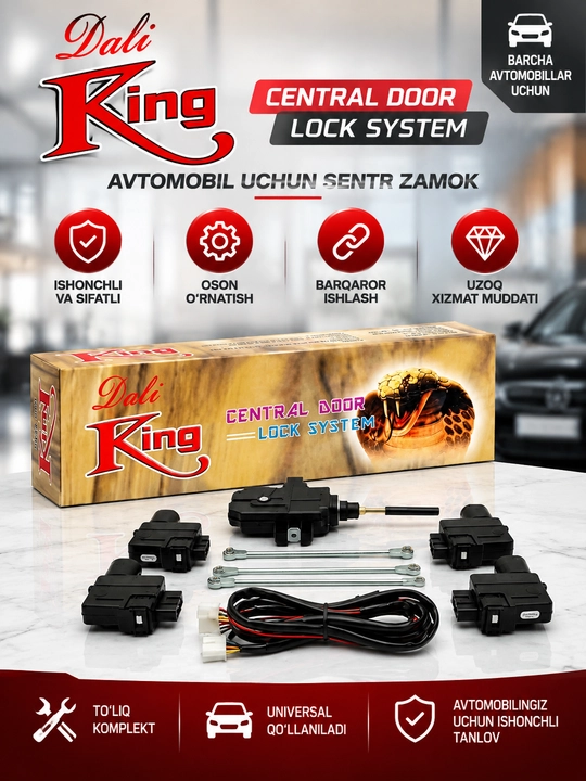 Dali King universal markaziy qulf komplekti avtomobil uchun Central Door Lock System - 