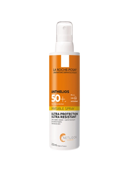 La Roche-Posay Anthelios Солнцезащитный невидимый спрей для лица и тела SPF 50+ / PPD 34, 200 мл