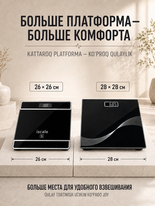 Elektron pol tarozisi, 180 kg gacha bo‘lgan raqamli shisha tarozilar