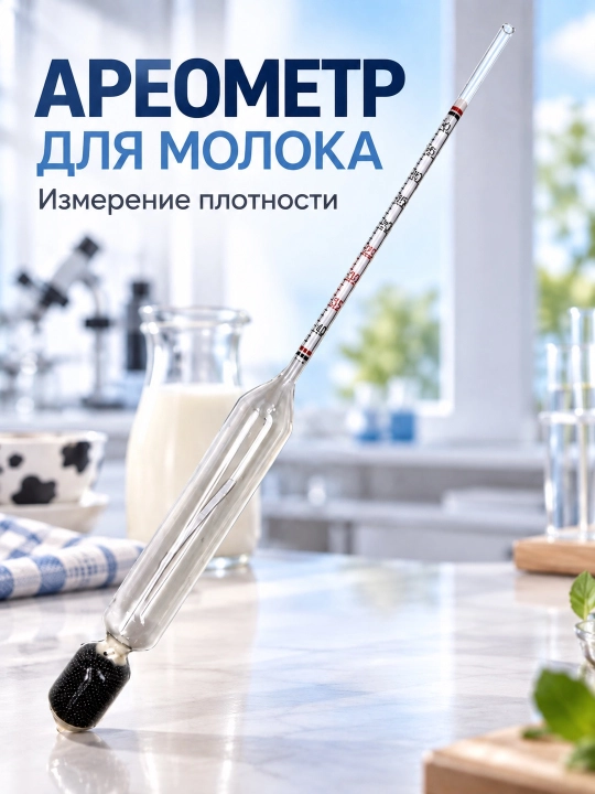 Измеритель плотности молока стеклянный Ареометр - 