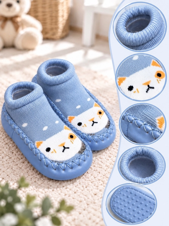 Детские носки для младенцев, нескользящие пинетки 1-2 лет