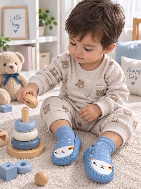 Детские носки для младенцев, нескользящие пинетки 1-2 лет