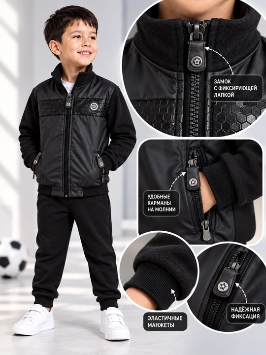 5 yoshdan 14 yoshgacha o‘g‘il bola uchun sport kiyim sportivka, sport kastyum va shimi bor