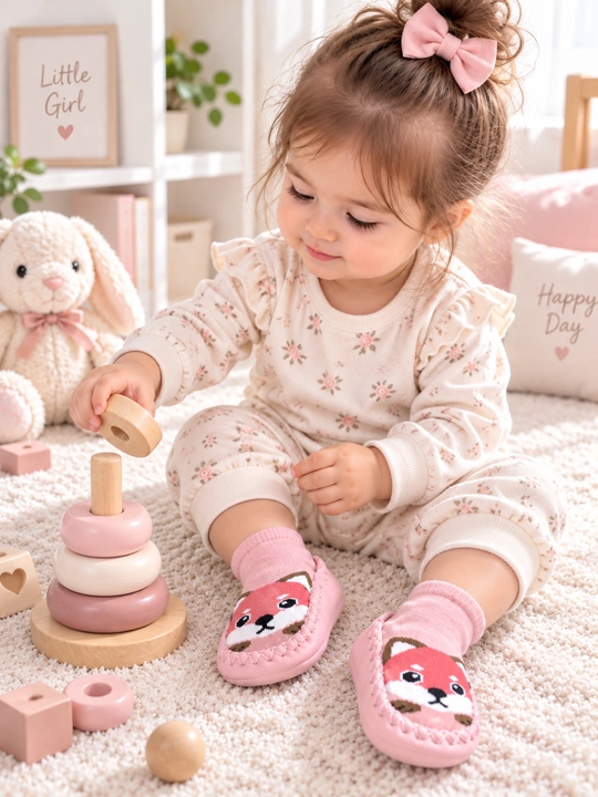 Детские носки для младенцев, нескользящие пинетки 1-2 лет