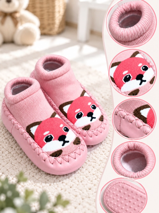 Детские носки для младенцев, нескользящие пинетки 1-2 лет - 