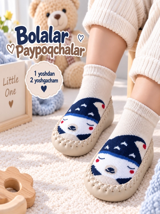 Детские носки для младенцев, нескользящие пинетки 1-2 лет