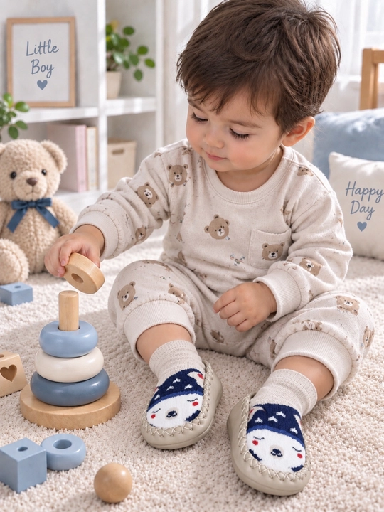 Детские носки для младенцев, нескользящие пинетки 1-2 лет