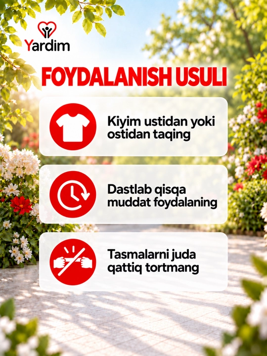 Kattalar uchun tekis qomat uchun yelka kamari, Y-10003 modeli