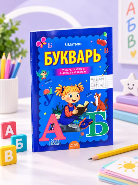 Букварь — Z.E. Titeyeva, rus alifbosi, propislar va rivojlantiruvchi topshiriqlar, A4 - 