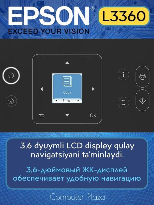 Epson L3360 Wi-Fi rangli printer skaneri