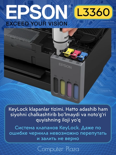Epson L3360 Wi-Fi rangli printer skaneri