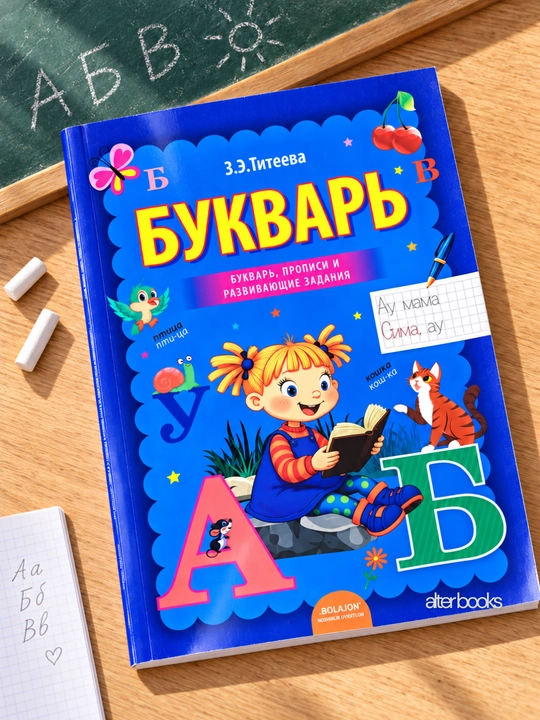 Букварь — З.Э. Титеева, прописи и развивающие задания, формат A4 - 
