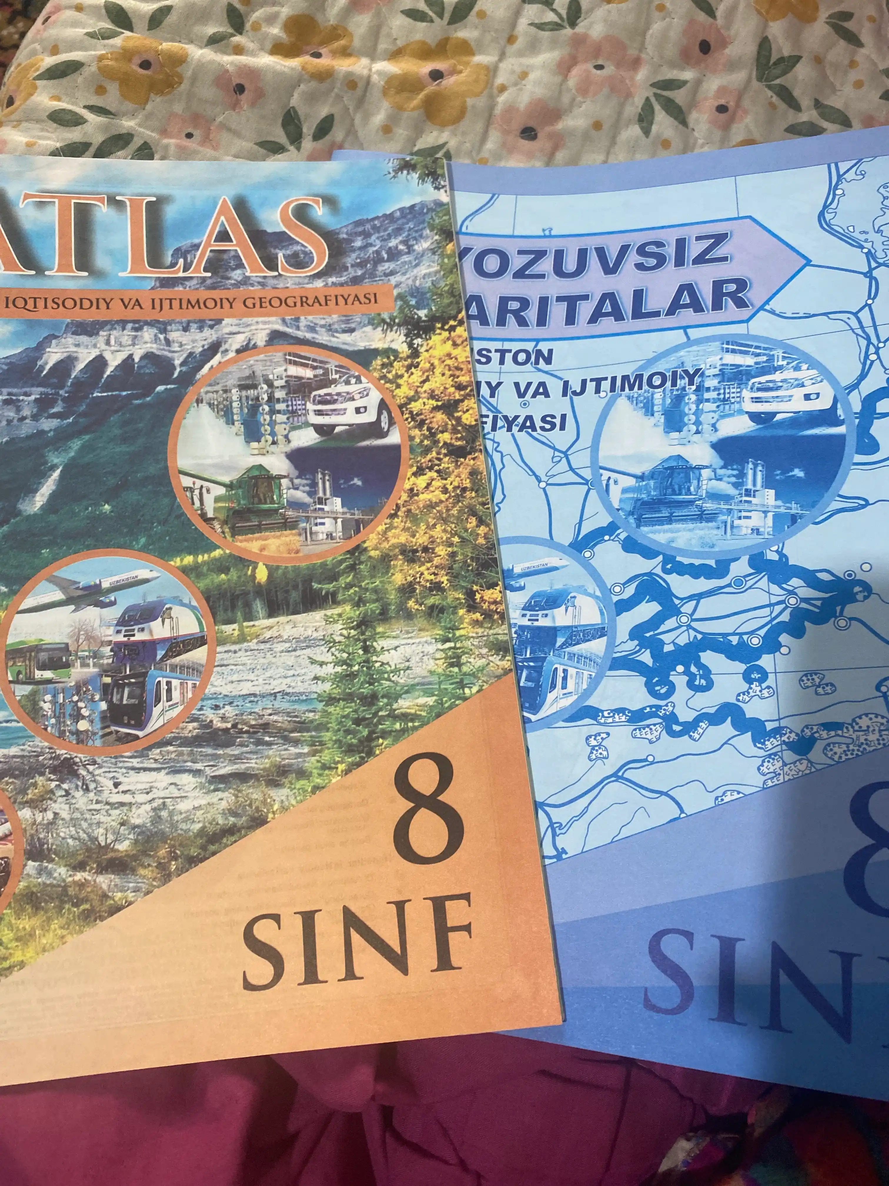 Geografik Atlas va kontur xaritasi bilan 4, 5, 6, 7, 8, 9, 10 sinflar