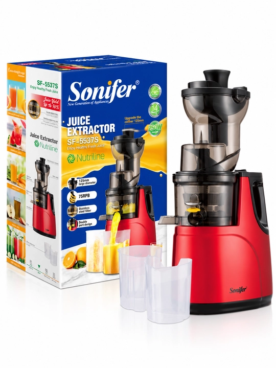 Sok vijimalka Sonifer SF-5537S, shnekli sharbat chiqargich meva va sabzavotlar uchun 250 W