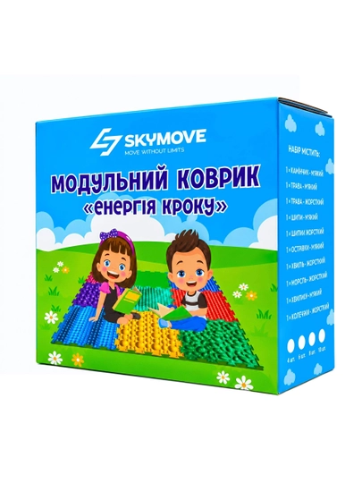 Bolalar uchun ortopedik massaj gilamchasi «Skymove» 6 ta moduldan iborat pazl-to‘plam - 