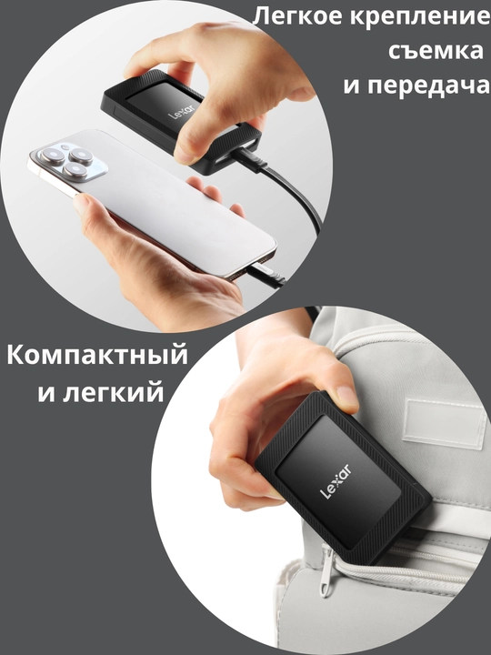 Lexar SL500 Magnetic Внешний Твердотельный Накопитель SSD