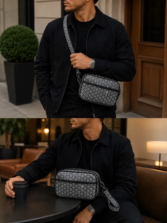 Erkaklar uchun barsetka, GOYARD eko-charmdan, yelkama