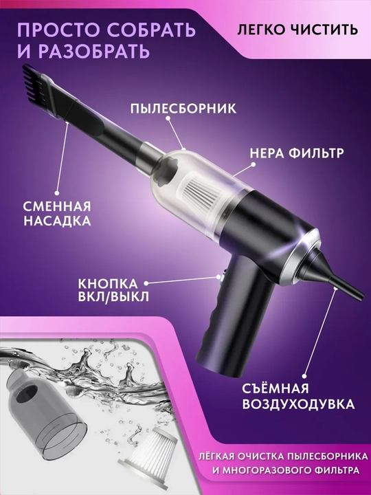 Vacuum Cleaner 2 in 1 portativ changyutgich va havo puflagich 5500 Pa